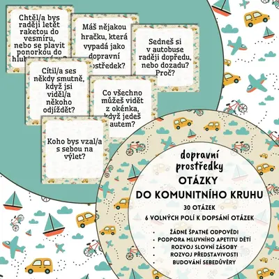 Otázky do komunitního kruhu - dopravní prostředky