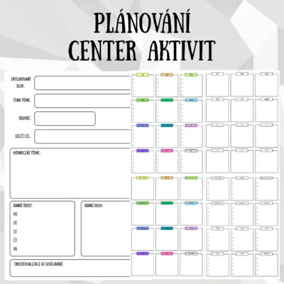 PLÁNOVÁNÍ CENTER AKTIVIT