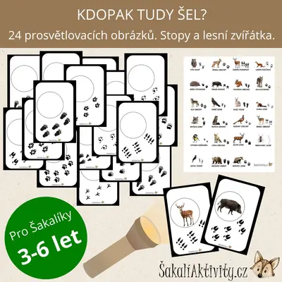  PROSVĚTLOVACÍ OBRÁZKY - Kdopak tudy šel? Živočichové lesa