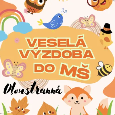 Veselá, oboustranná výzdoba do MŠ - podzim