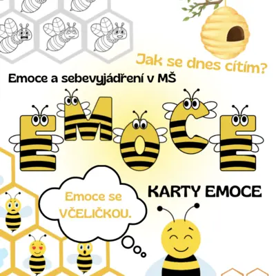 Emoce se včelkou - karty emocí