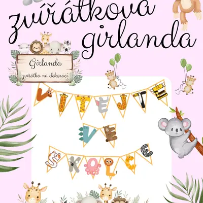 Girlanda - výzdoba vítejte, školka, adaptace
