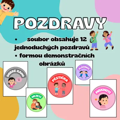 POZDRAVY - demonstrační kartičky