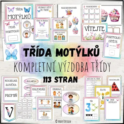 Třída motýlků - kompletní výzdoba