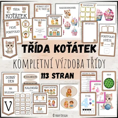 Třída koťátek/kočiček - Kompletní výzdoba