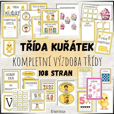Třída kuřátek - Kompletní výzdoba