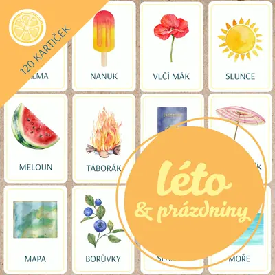 LÉTO A PRÁZDNINY | obrázkové demonstrační kartičky