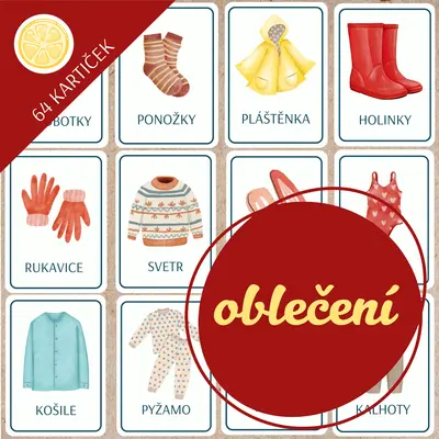 OBLEČENÍ - obrázkové demonstrační kartičky