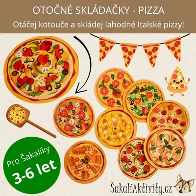  PIZZA - otočné skládačky 