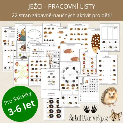  Pracovní listy - JEŽCI 