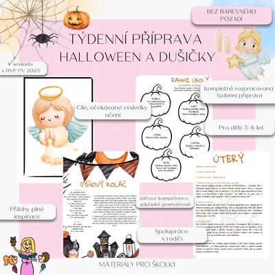 Týdenní příprava - Halloween a Dušičky