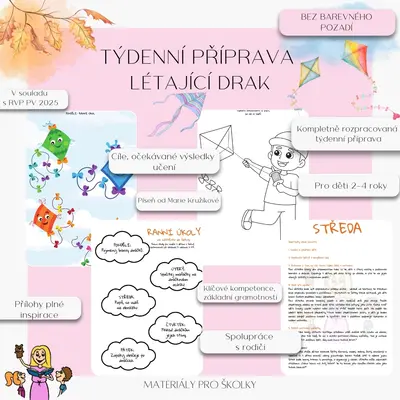 Týdenní příprava - Létající drak pro nejmenší (bez barevného pozadí)