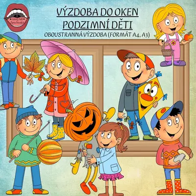 VÝZDOBA DO OKEN PODZIMNÍ DĚTI