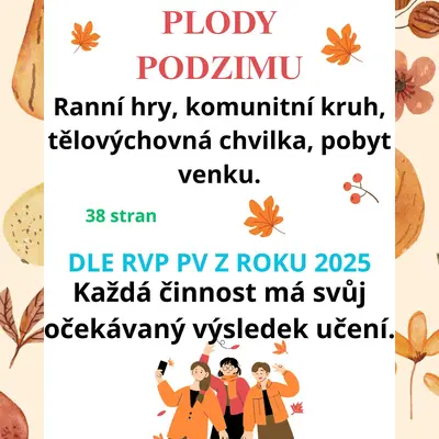 Týdenní příprava do MŠ plody podzimu