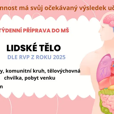 Týdenní příprava do MŠ lidské tělo