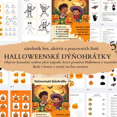 HALLOWEEN - Dýňohrátky: zásobník her, aktivit a pracovních listů