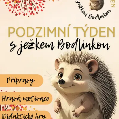 Podzim - ježek Bodlinka (přípravy, sada aktivit)
