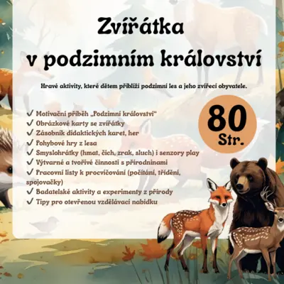 Zvířátka: podzim (aktivity, didaktické hry, karty, přípravy)