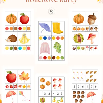 Podzim - kolíčkové karty
