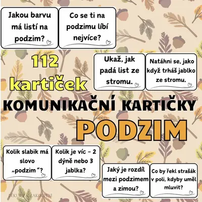 PODZIM – 112 KOMUNIKAČNÍCH A ÚKOLOVÝCH KARTIČEK