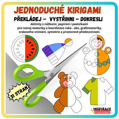 Jednoduché KIRIGAMI 3v1 📄✂️🖍️