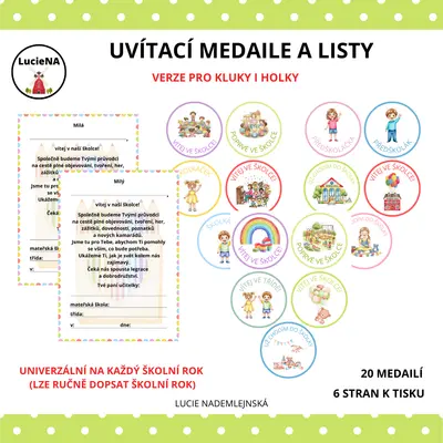 UVÍTACÍ MEDAILE A LISTY