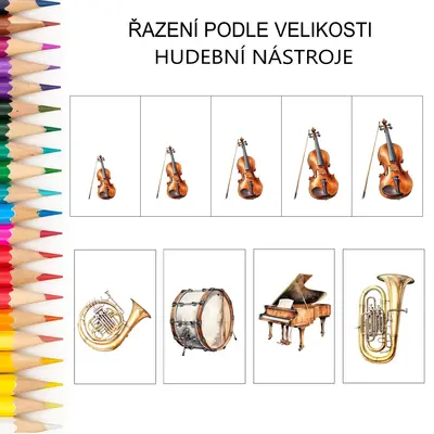 Řazení podle velikosti HUDEBNÍ NÁSTROJE