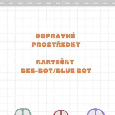 Dopravní prostředky - Bez-bot/Blue-bot kartičky