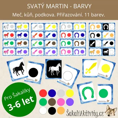  SVATÝ MARTIN - barvy, přiřazování 