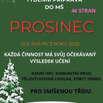 Týdenní příprava do MŠ: prosinec