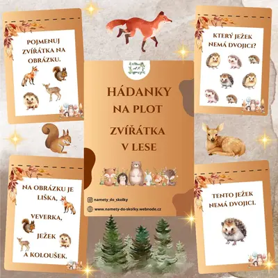Hádanky na plot - Zvířátka v lese 