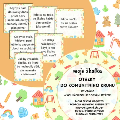 Otázky do komunitního kruhu - moje školka