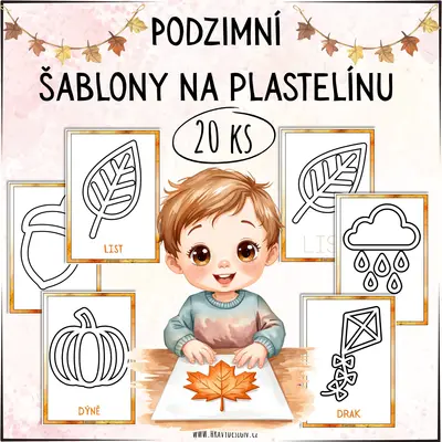 Podzimní šablony na plastelínu