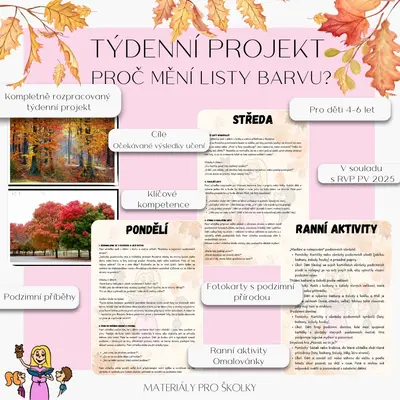 Týdenní projekt - Proč mění listy barvu?