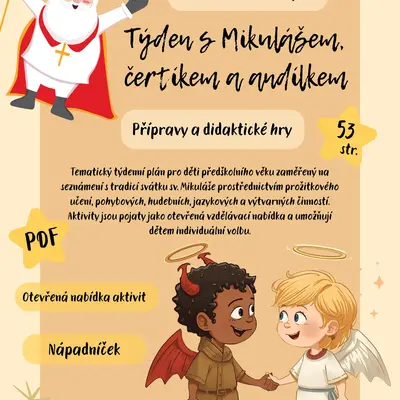 Mikuláš, čert, anděl - přípravy, sada aktivit