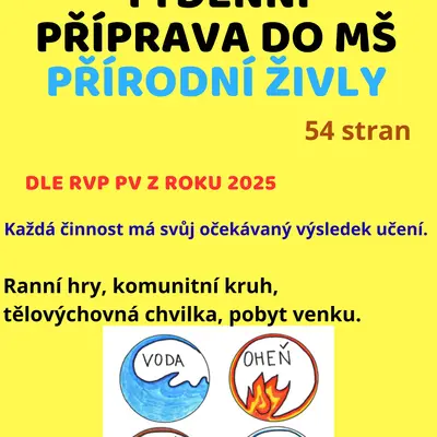 Týdenní příprava do MŠ přírodní živly