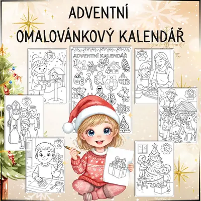 Omalovánkový adventní kalendář