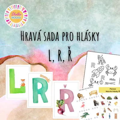 Hravá sada pro hlásky L, R, Ř - logopedická prevence
