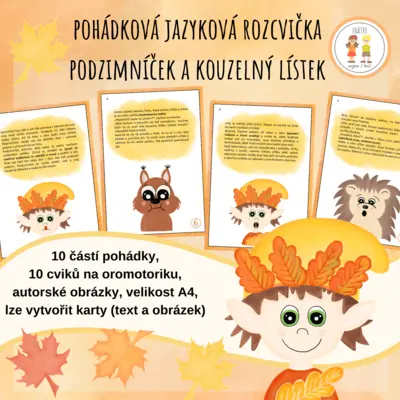 Skřítek Podzimníček a kouzelný lístek - Pohádková jazyková rozcvička