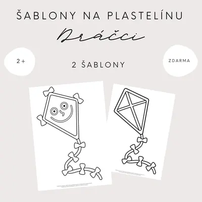 Šablony na plastelínu - Dráčci