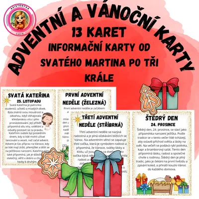 Vánoční karty - dny od svatého Martina po tři krále