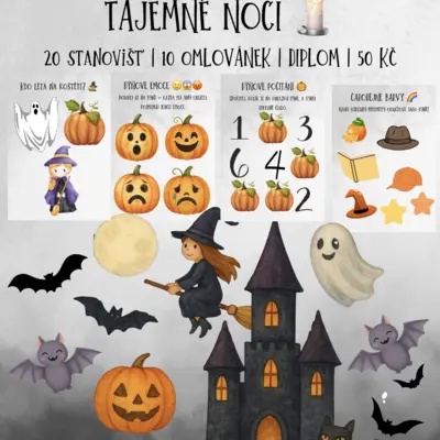 👻 HALLOWEENSKÁ CESTIČKA TAJEMNÉ NOCI 🎃