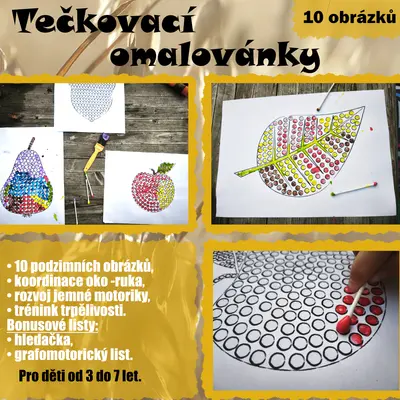 Tečkovací podzimní omalovánky