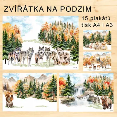 ZVÍŘÁTKA NA PODZIM - PLAKÁTY