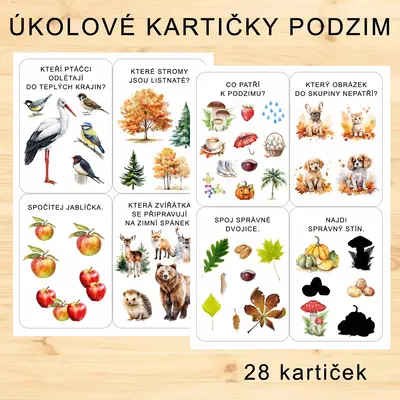 ÚKOLOVÉ KARTIČKY PODZIM