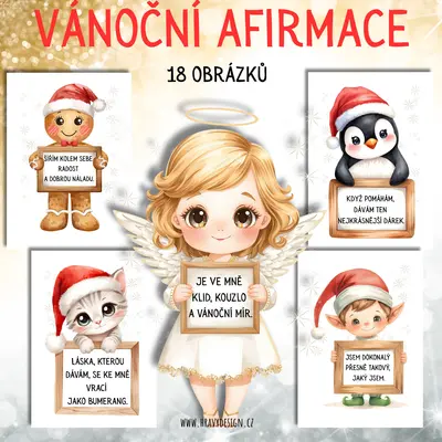 Vánoční afirmační karty - Vánoční výzdoba