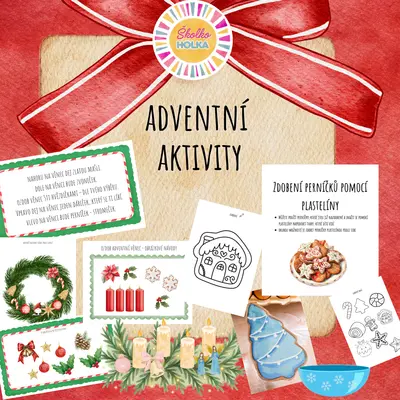 Adventní aktivity - adventní věnce, vánoční věnce na dveře a kouzelné vánoční cukroví