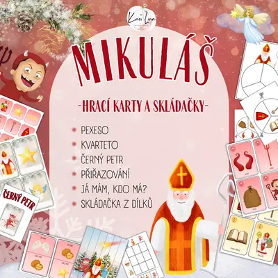 MIKULÁŠ - HRACÍ KARTY A SKLÁDAČKY