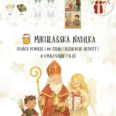 🎅 Mikulášská nadílka – 100 stran aktivit plných zábavy a tradic