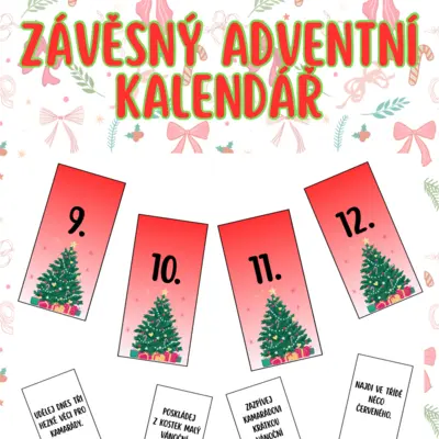 Závěsný adventní kalendář 
